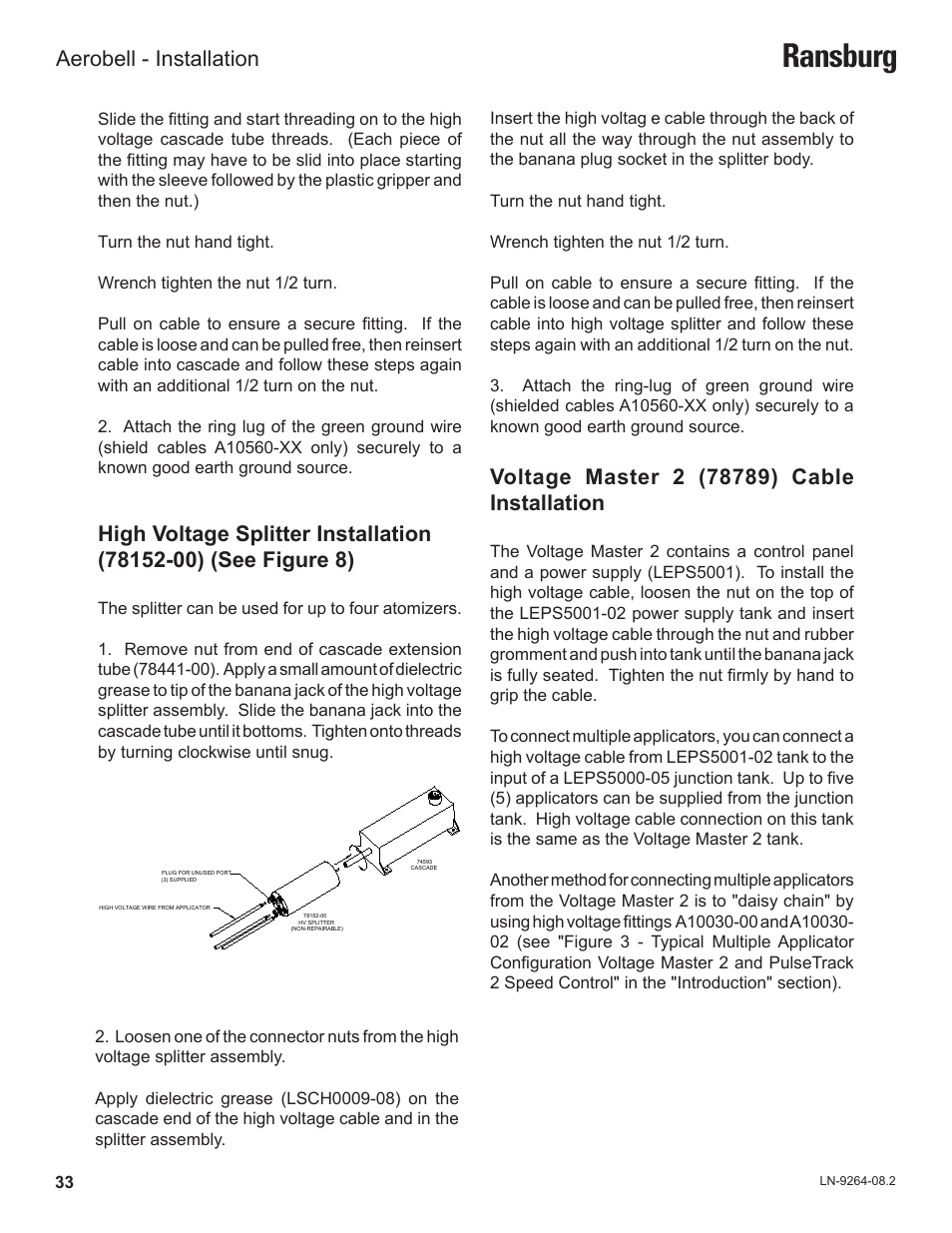 Ransburg, Aerobell - installation | Ransburg Aerobell (Std.) Rotary Atomizer A12381 User Manual | Page 37 / 89