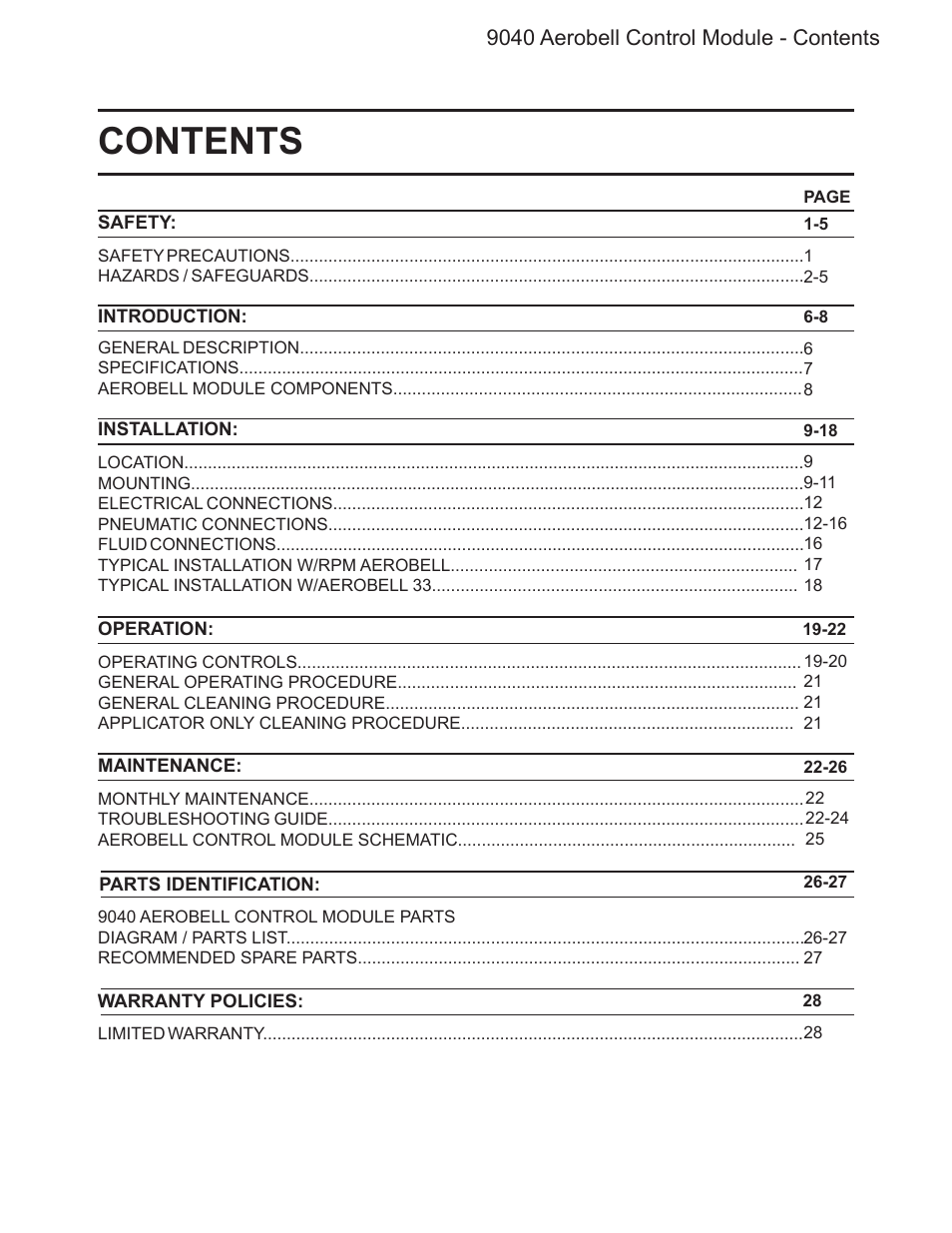 Ransburg 9040 Aerobell Control Module 78387-00 User Manual | Page 3 / 33
