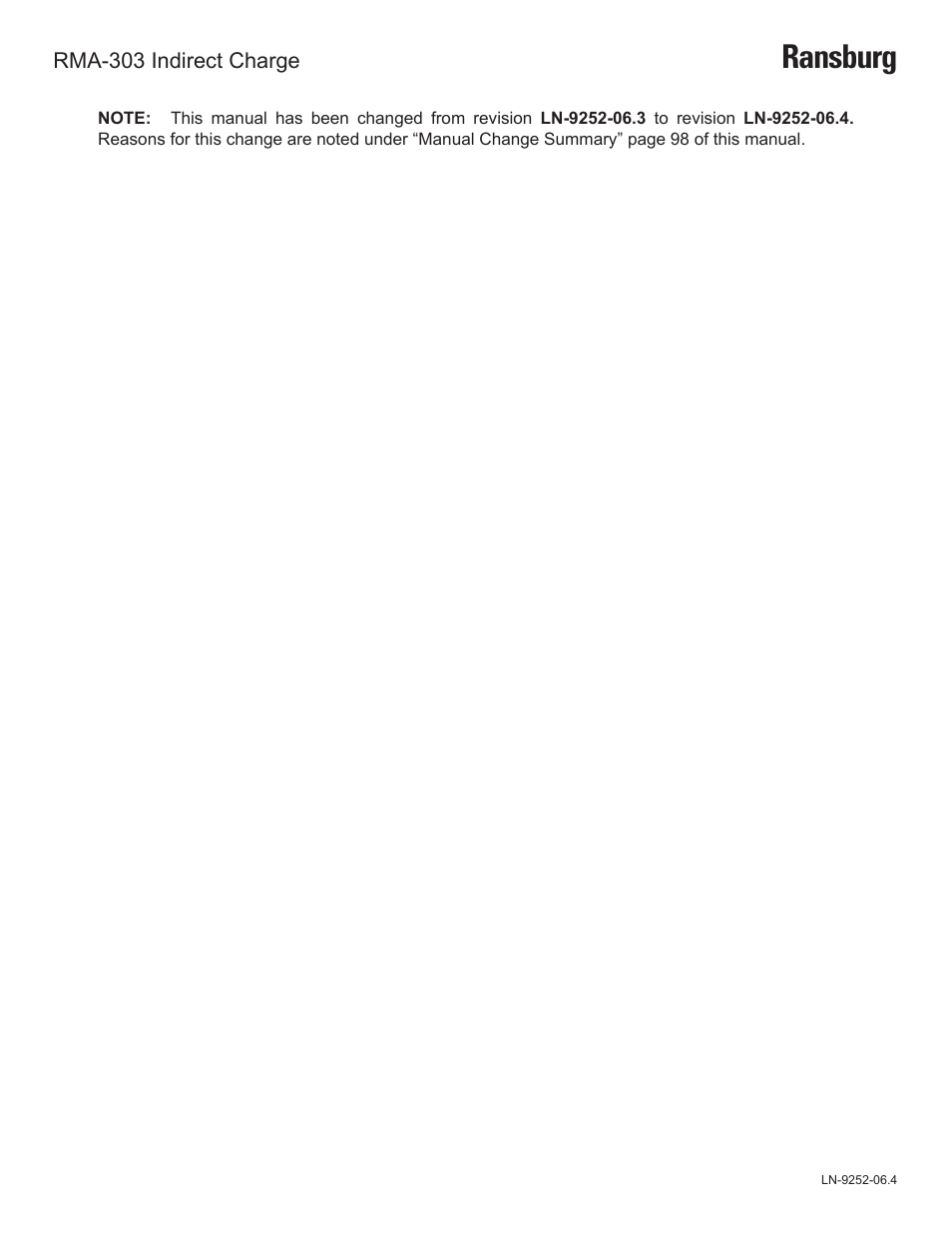 Ransburg | Ransburg RMA Indirect A11600 User Manual | Page 2 / 103