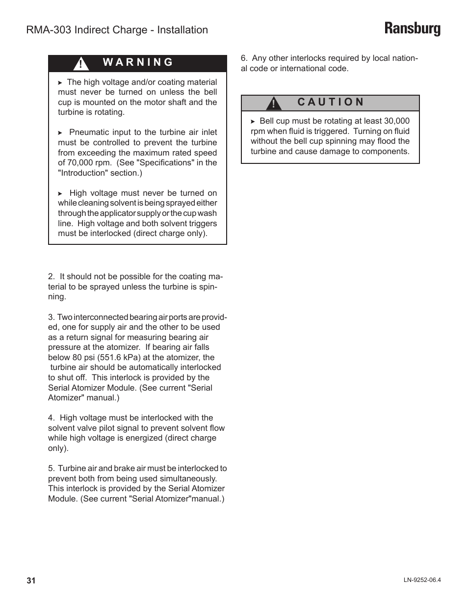 Ransburg | Ransburg RMA Indirect A11600 User Manual | Page 35 / 103