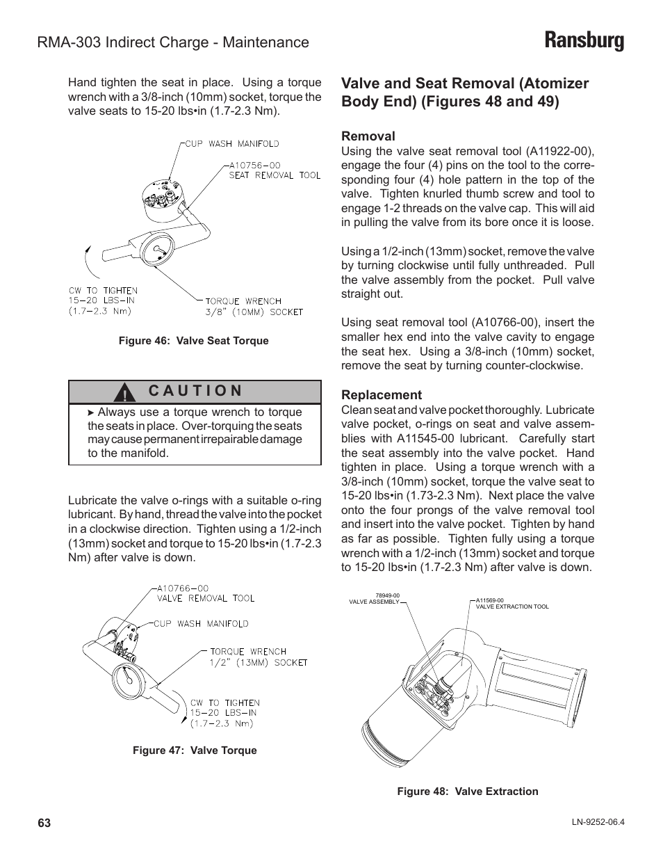 Ransburg, Rma-303 indirect charge - maintenance | Ransburg RMA Indirect A11600 User Manual | Page 67 / 103