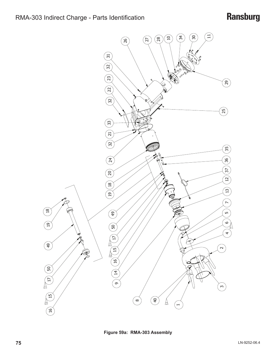 Ransburg, Rma-303 indirect charge - parts identification | Ransburg RMA Indirect A11600 User Manual | Page 79 / 103
