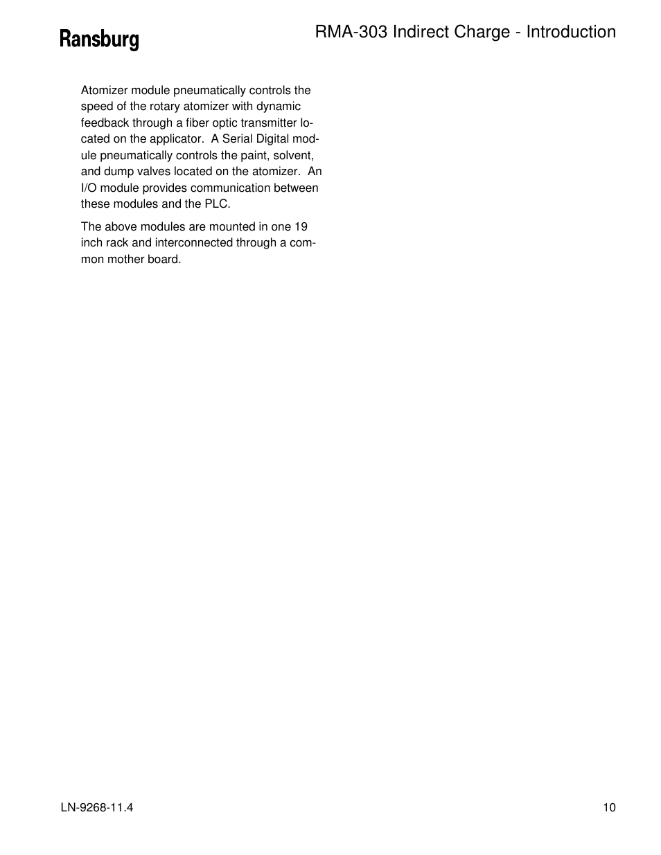 Rma-303 indirect charge - introduction | Ransburg RMA Indirect A12869 User Manual | Page 15 / 121