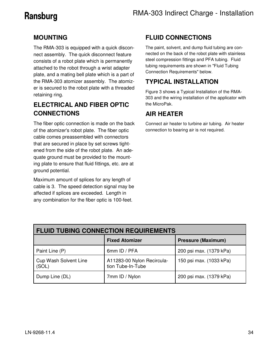 Rma-303 indirect charge - installation | Ransburg RMA Indirect A12869 User Manual | Page 39 / 121