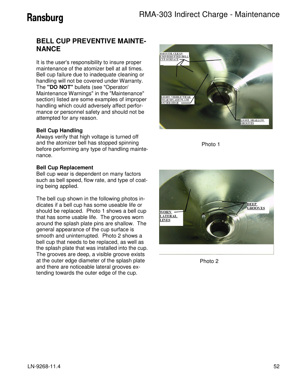 Rma-303 indirect charge - maintenance | Ransburg RMA Indirect A12869 User Manual | Page 57 / 121