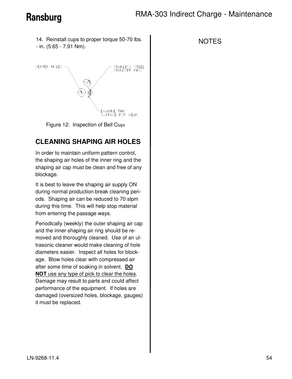 Rma-303 indirect charge - maintenance | Ransburg RMA Indirect A12869 User Manual | Page 59 / 121