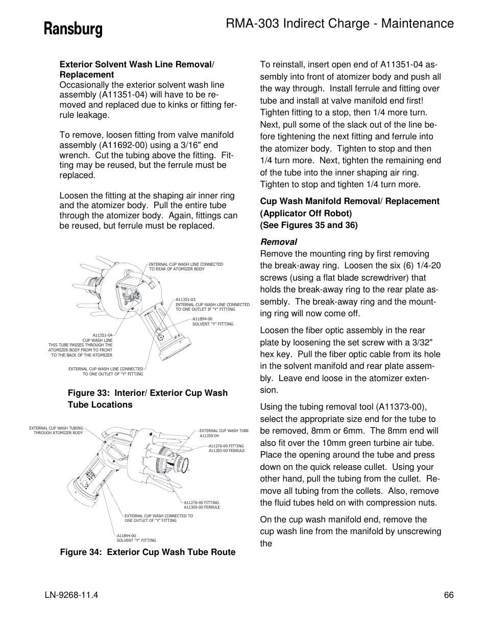 Rma-303 indirect charge - maintenance | Ransburg RMA Indirect A12869 User Manual | Page 71 / 121