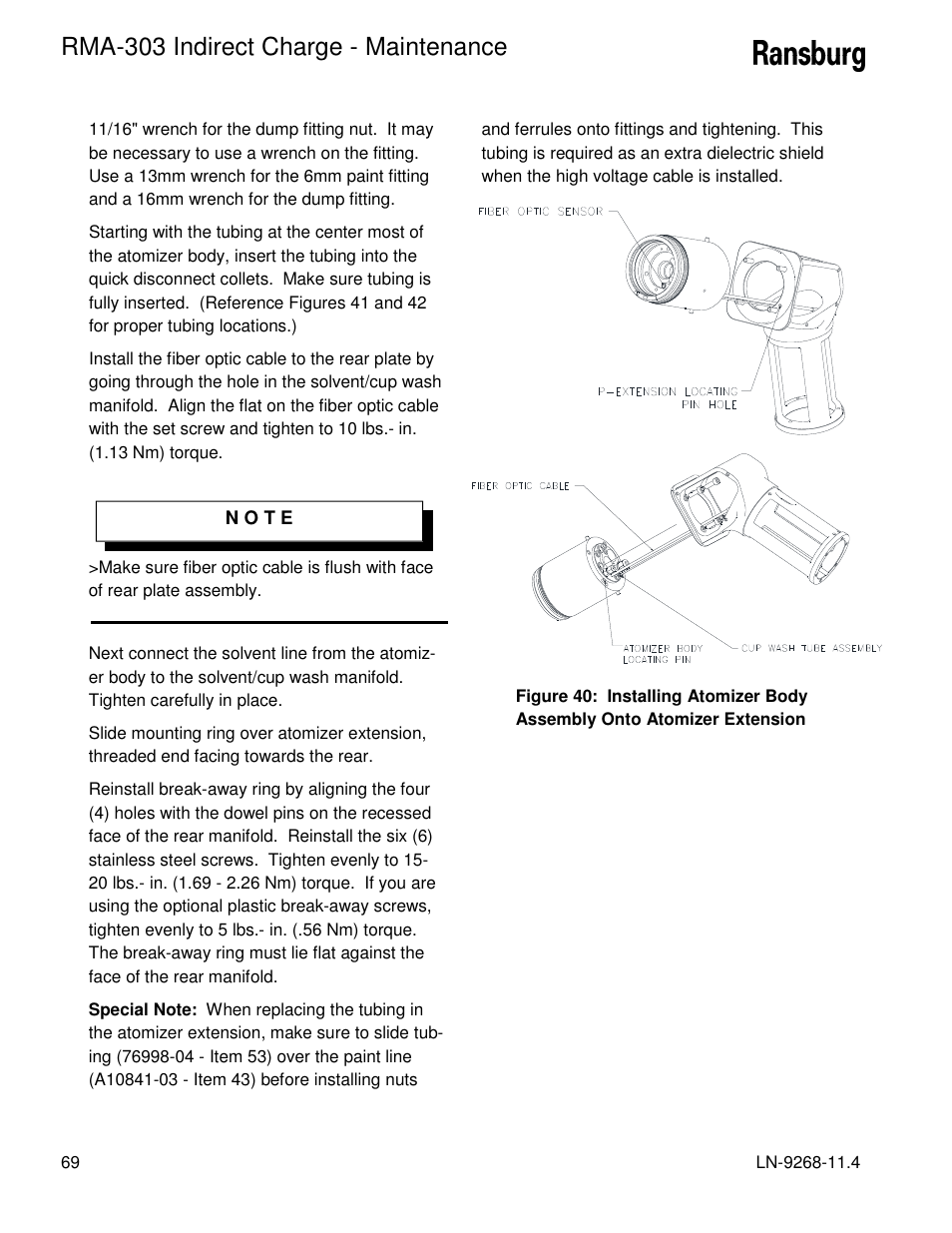 Rma-303 indirect charge - maintenance | Ransburg RMA Indirect A12869 User Manual | Page 74 / 121
