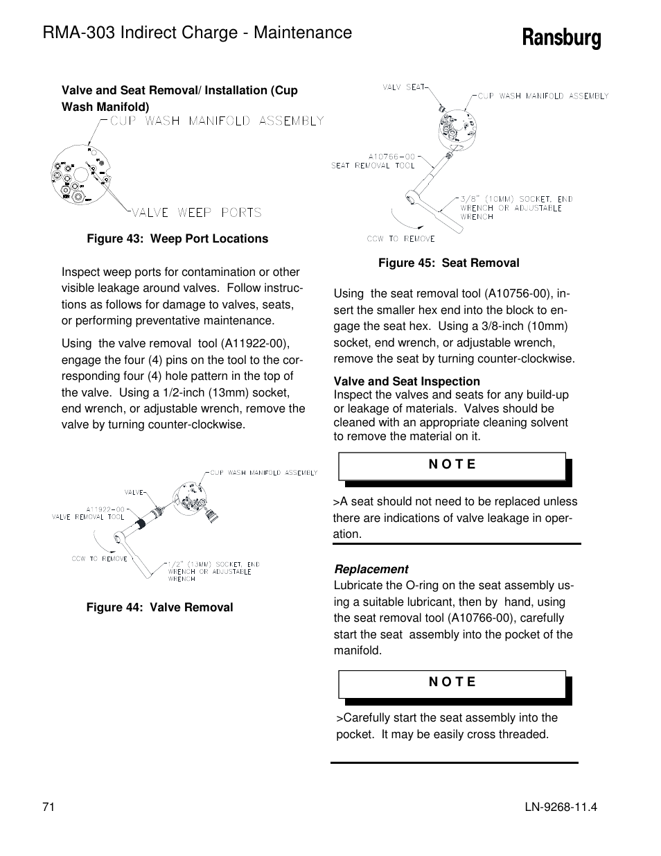 Rma-303 indirect charge - maintenance | Ransburg RMA Indirect A12869 User Manual | Page 76 / 121
