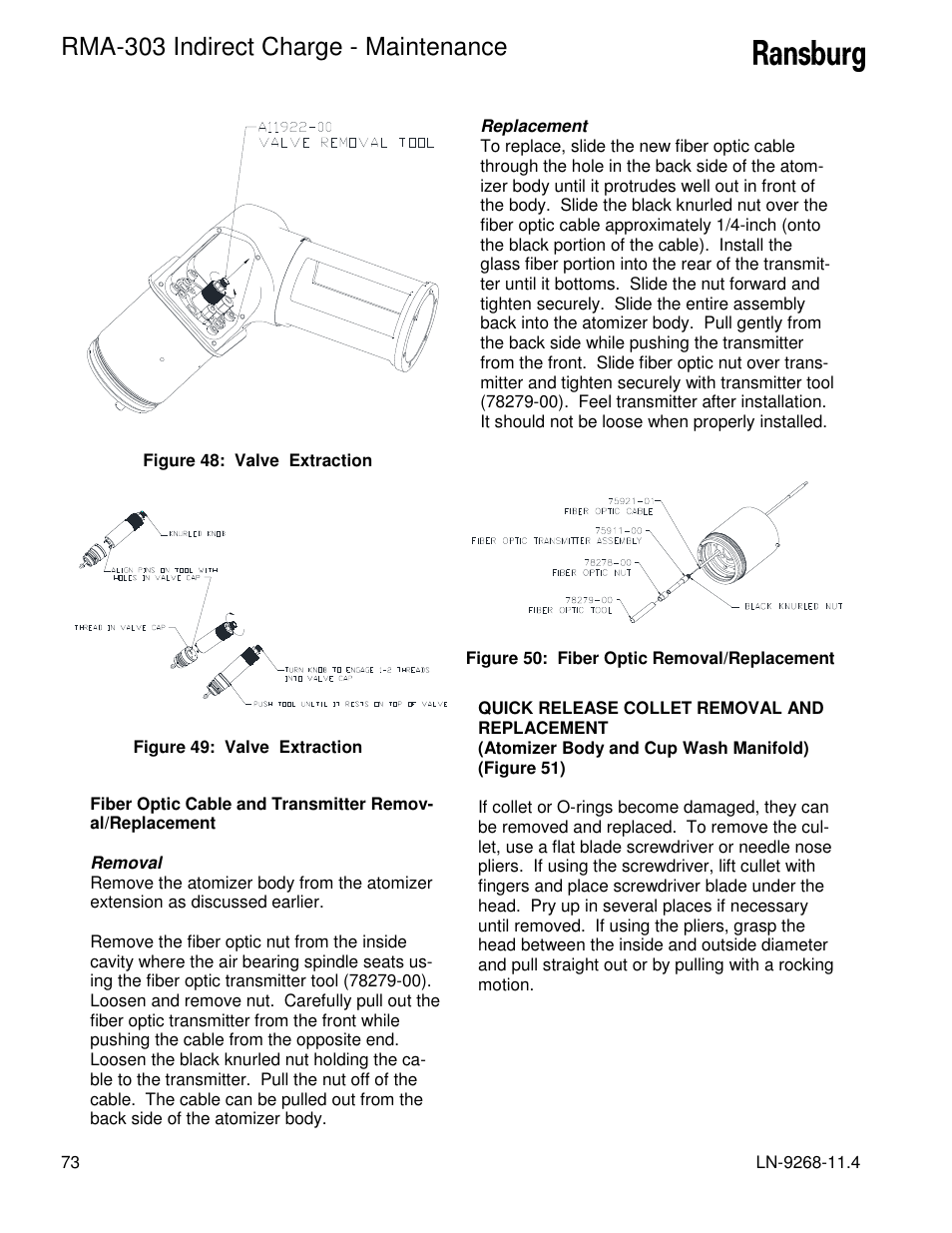 Rma-303 indirect charge - maintenance | Ransburg RMA Indirect A12869 User Manual | Page 78 / 121