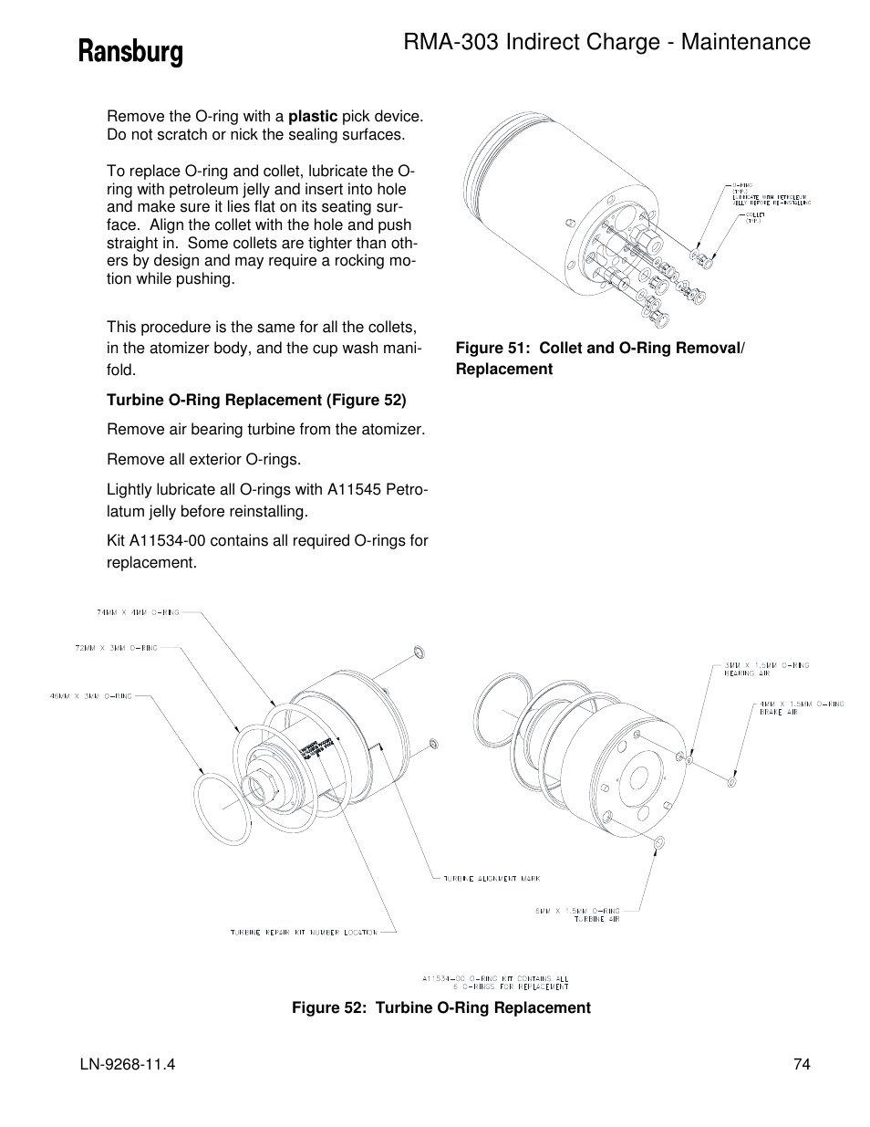 Rma-303 indirect charge - maintenance | Ransburg RMA Indirect A12869 User Manual | Page 79 / 121