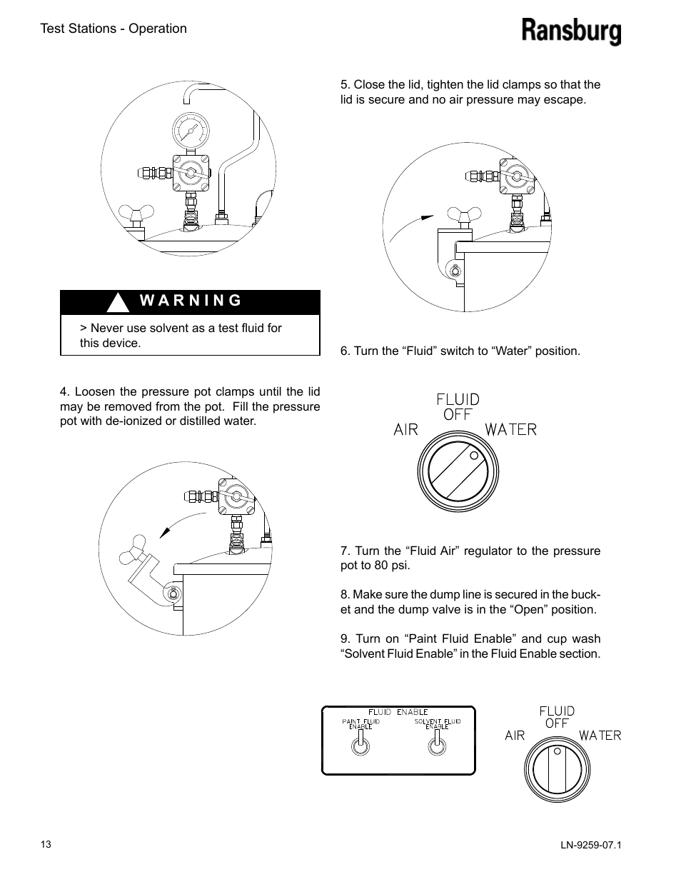 Ransburg Test Stand RMA-303, EVOLVER, EVOLVER NE User Manual | Page 16 / 28