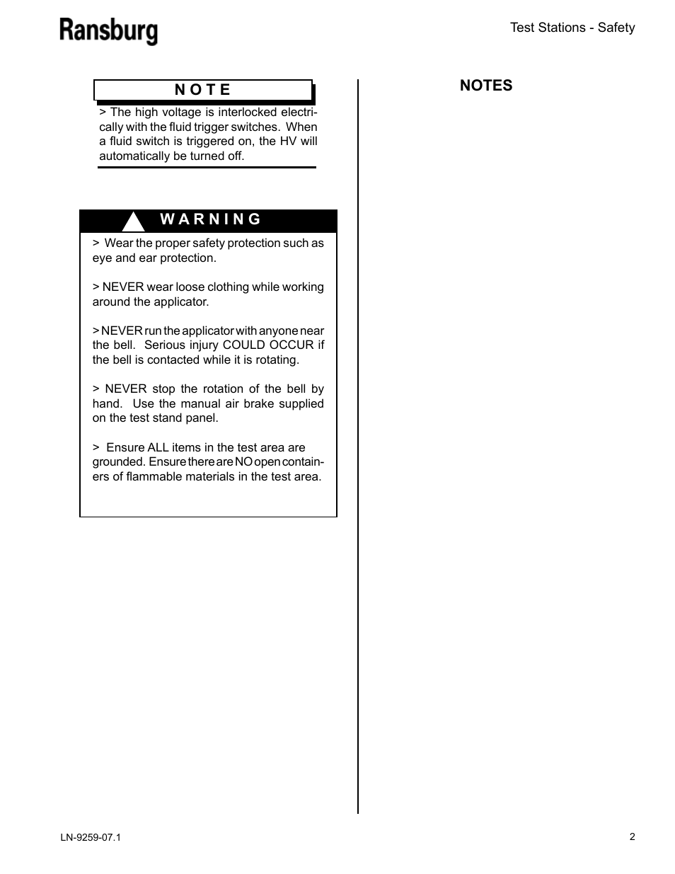 Ransburg Test Stand RMA-303, EVOLVER, EVOLVER NE User Manual | Page 5 / 28