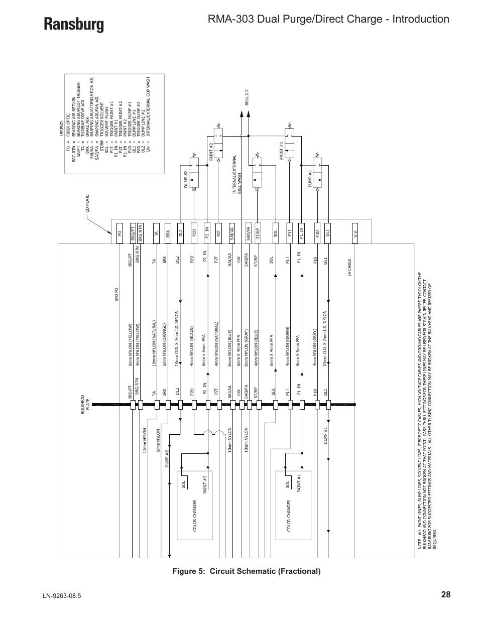 Ransburg, Rma-303 dual purge/direct charge - introduction, Figure 5: circuit schematic (fractional) | Ransburg RMA Dual Purge Direct A12300 User Manual | Page 33 / 116