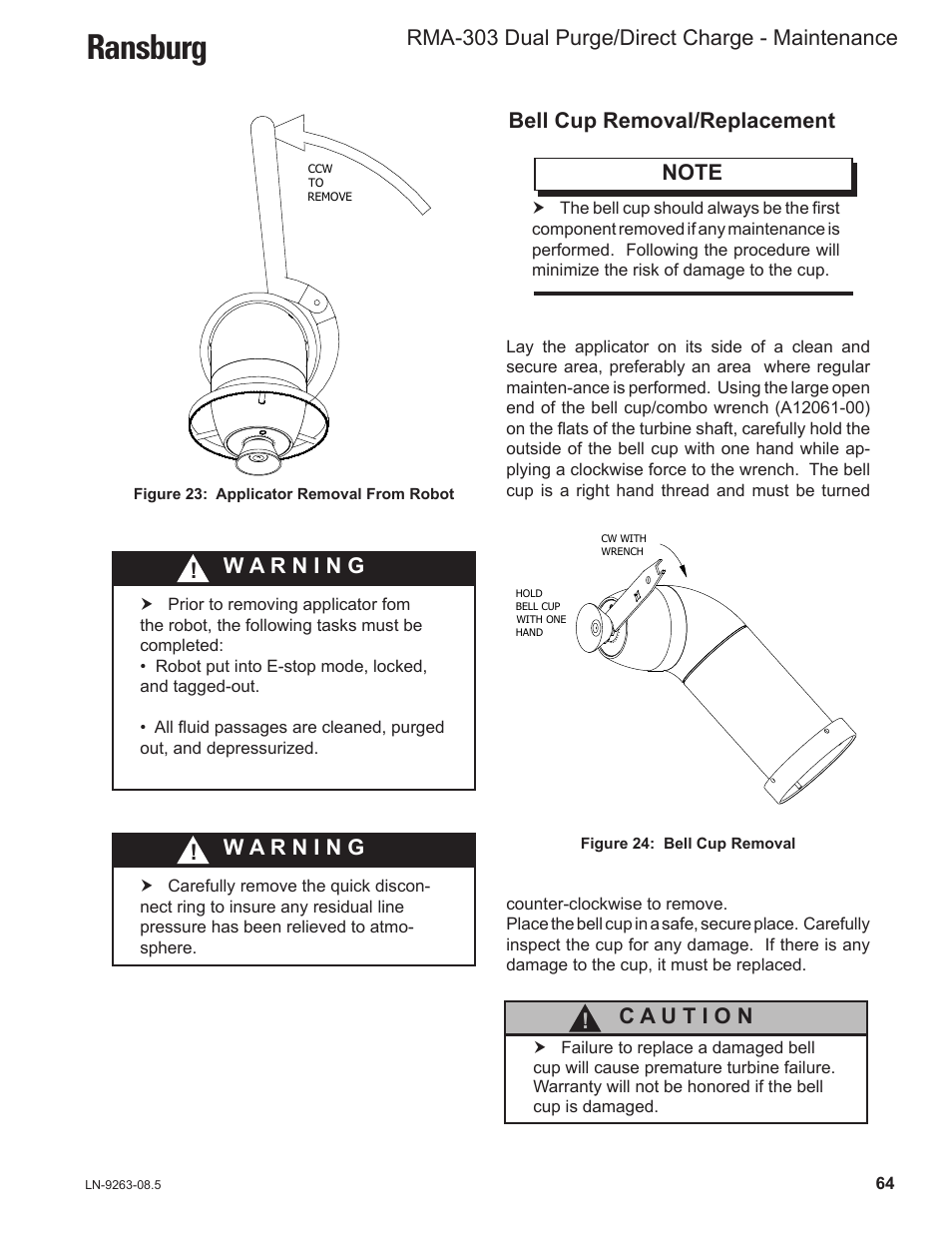 Ransburg, Rma-303 dual purge/direct charge - maintenance | Ransburg RMA Dual Purge Direct A12300 User Manual | Page 69 / 116