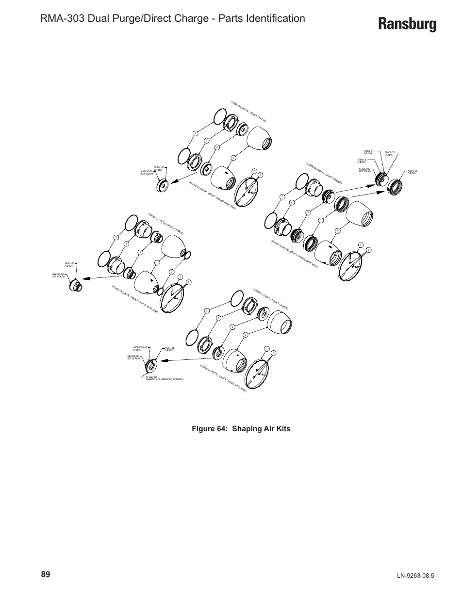 Ransburg, Figure 64: shaping air kits | Ransburg RMA Dual Purge Direct A12300 User Manual | Page 94 / 116