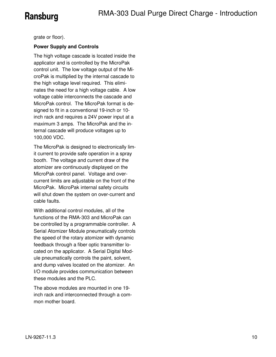 Rma-303 dual purge direct charge - introduction | Ransburg RMA Dual Purge Direct A12868 User Manual | Page 13 / 120