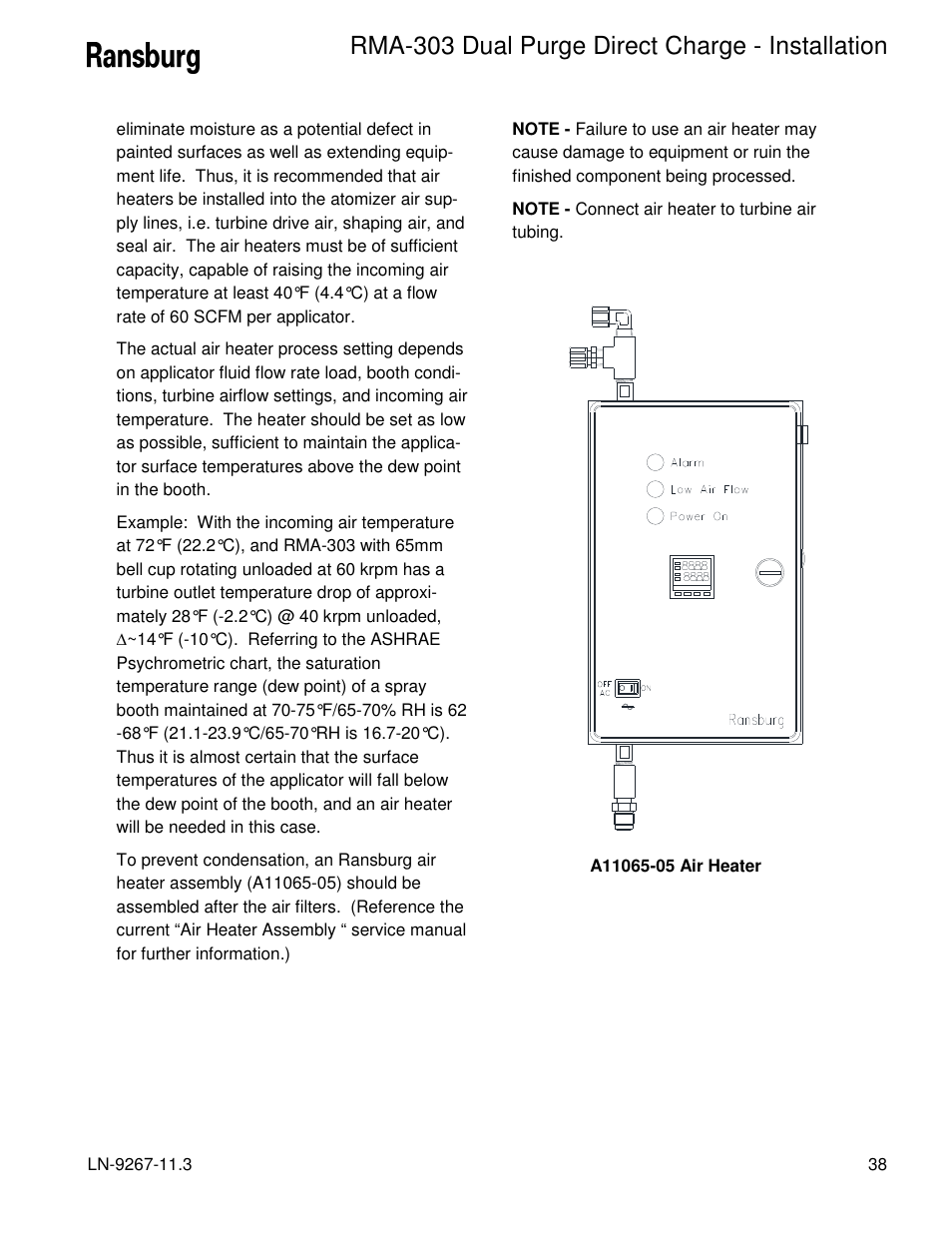 Rma-303 dual purge direct charge - installation | Ransburg RMA Dual Purge Direct A12868 User Manual | Page 41 / 120