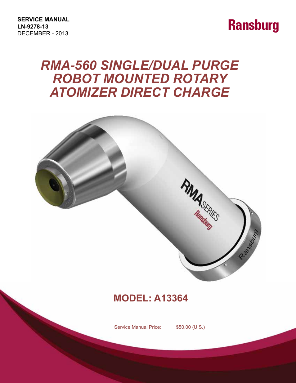 Ransburg RMA-560 Single_Dual Purge Direct A13364 User Manual | 104 pages