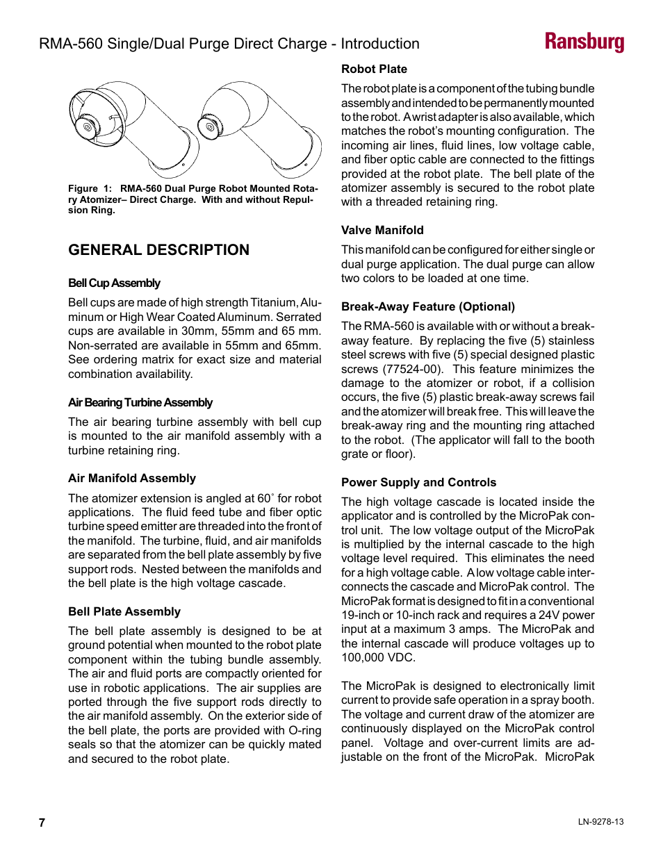 General description, Ransburg | Ransburg RMA-560 Single_Dual Purge Direct A13364 User Manual | Page 10 / 104