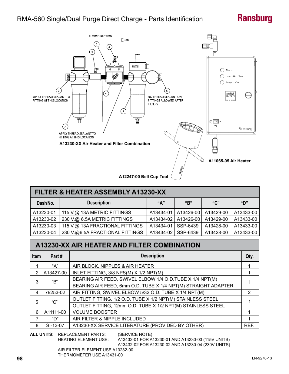 Ransburg | Ransburg RMA-560 Single_Dual Purge Direct A13364 User Manual | Page 101 / 104
