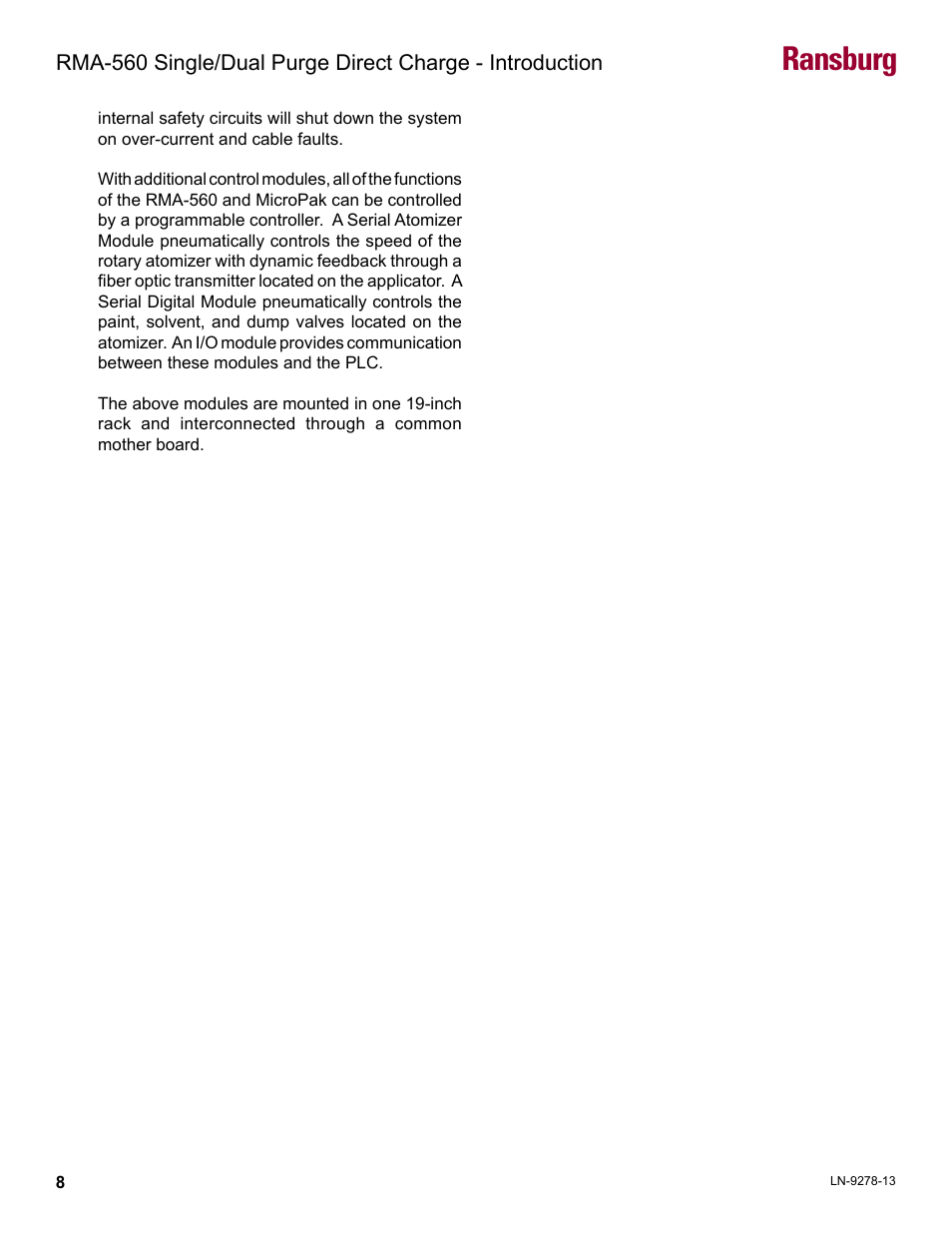 Ransburg | Ransburg RMA-560 Single_Dual Purge Direct A13364 User Manual | Page 11 / 104