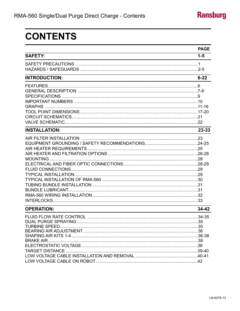 Ransburg RMA-560 Single_Dual Purge Direct A13364 User Manual | Page 2 / 104