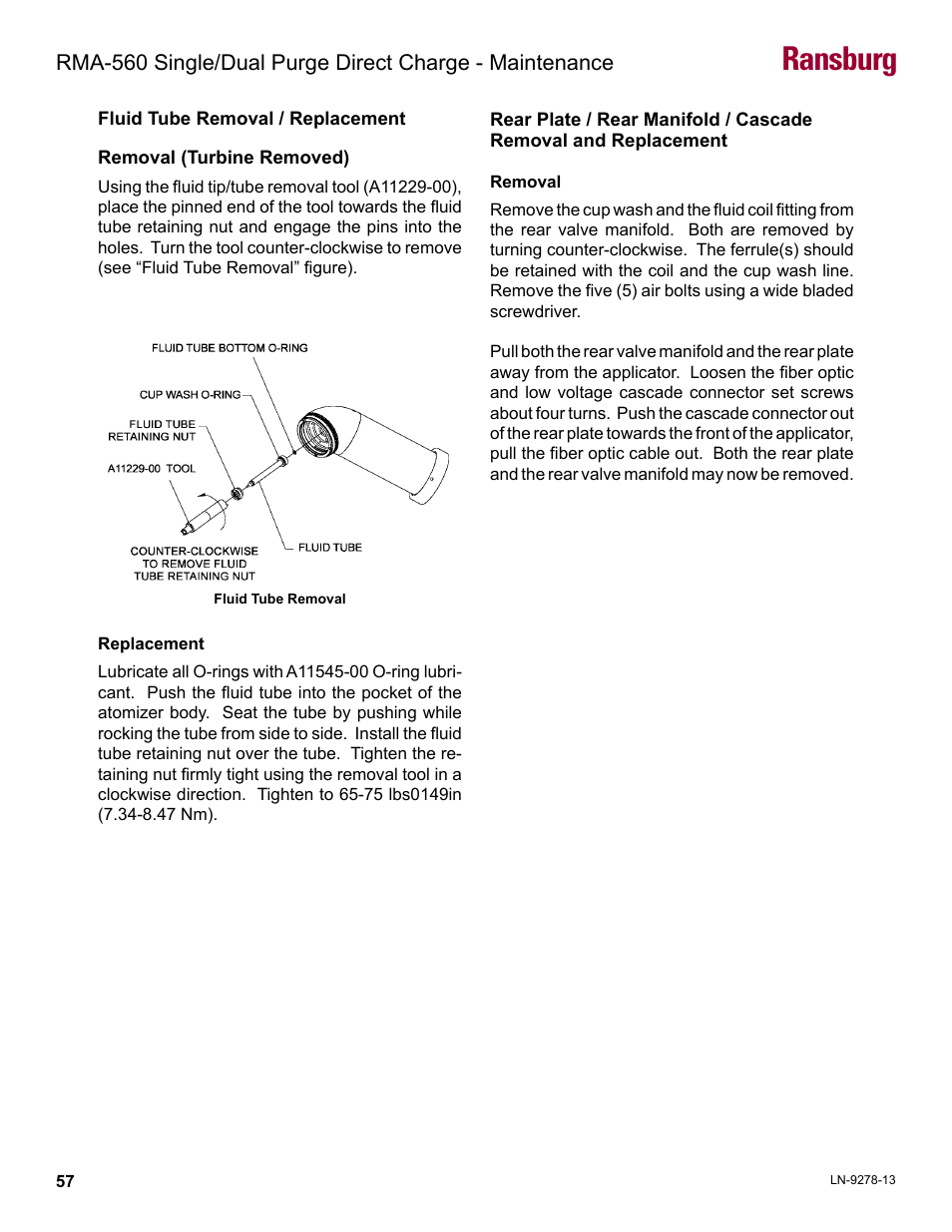 Ransburg | Ransburg RMA-560 Single_Dual Purge Direct A13364 User Manual | Page 60 / 104
