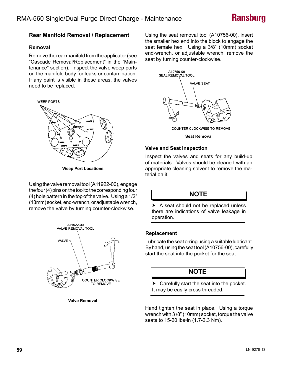 Ransburg | Ransburg RMA-560 Single_Dual Purge Direct A13364 User Manual | Page 62 / 104