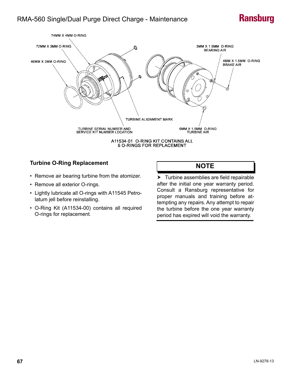 Ransburg | Ransburg RMA-560 Single_Dual Purge Direct A13364 User Manual | Page 70 / 104