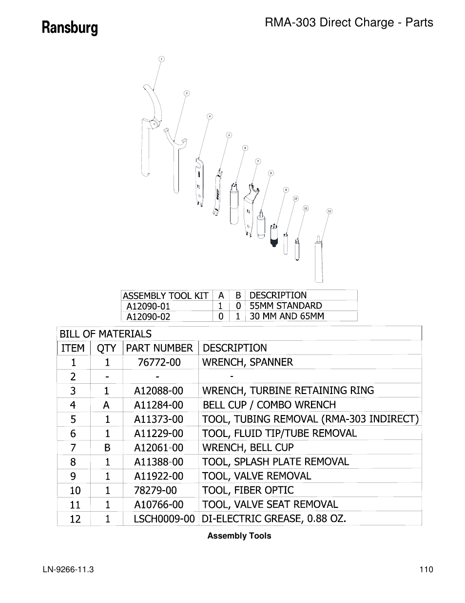 Rma-303 direct charge - parts | Ransburg RMA Direct A12867 User Manual | Page 113 / 118