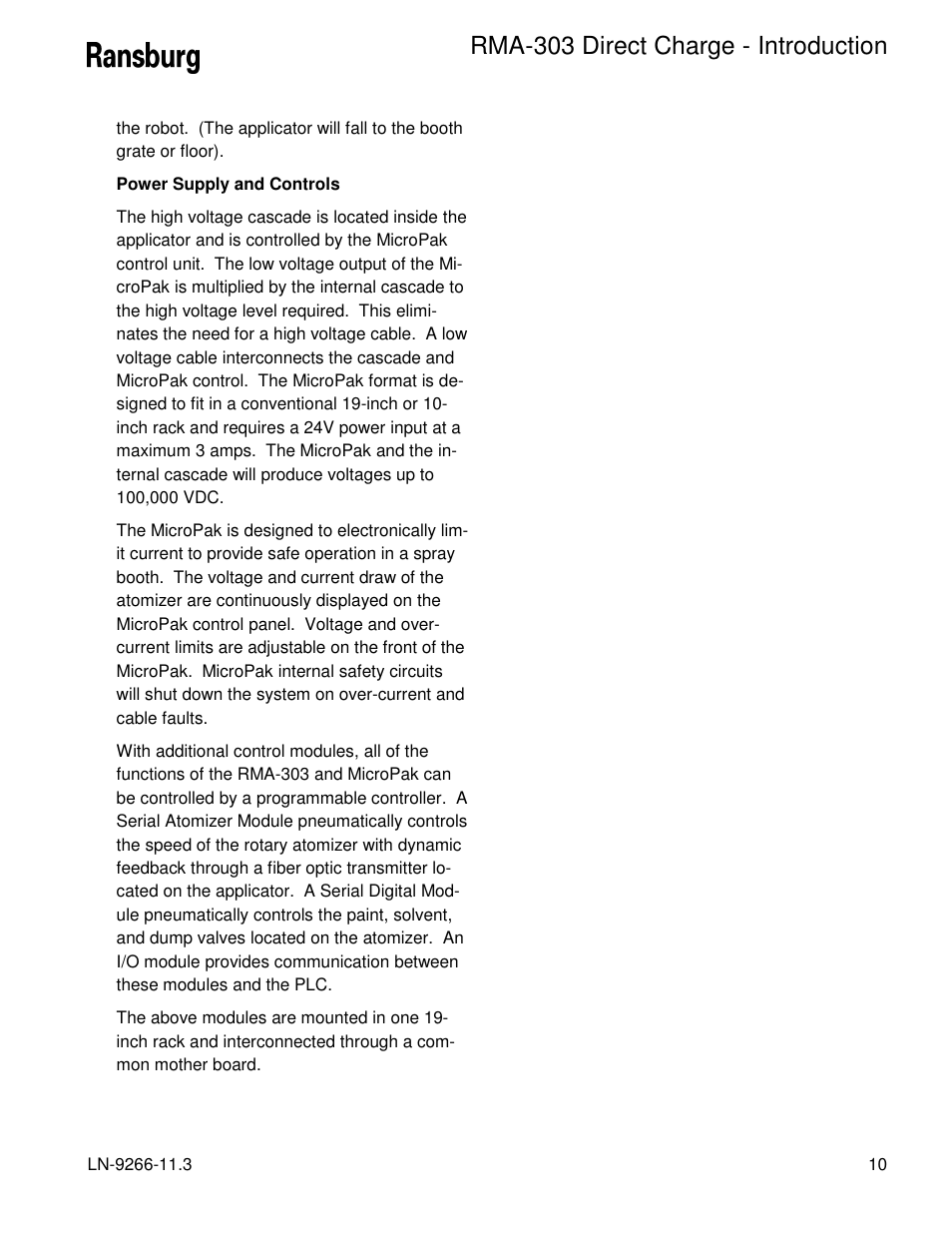 Rma-303 direct charge - introduction | Ransburg RMA Direct A12867 User Manual | Page 13 / 118
