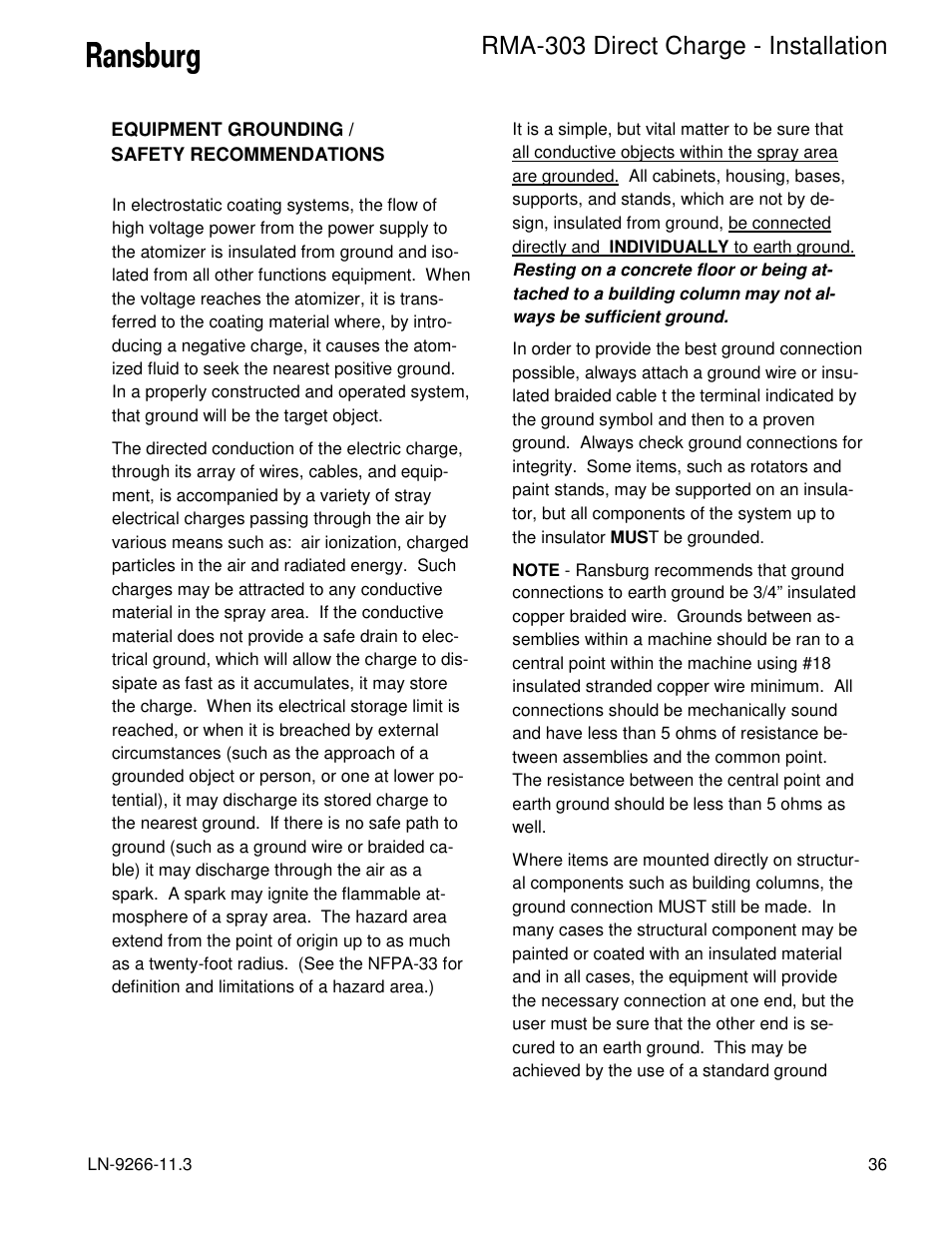 Rma-303 direct charge - installation | Ransburg RMA Direct A12867 User Manual | Page 39 / 118