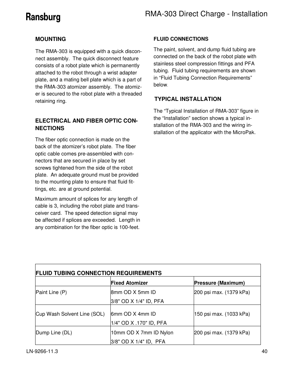 Rma-303 direct charge - installation | Ransburg RMA Direct A12867 User Manual | Page 43 / 118