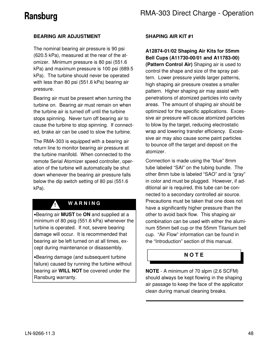 Rma-303 direct charge - operation | Ransburg RMA Direct A12867 User Manual | Page 51 / 118