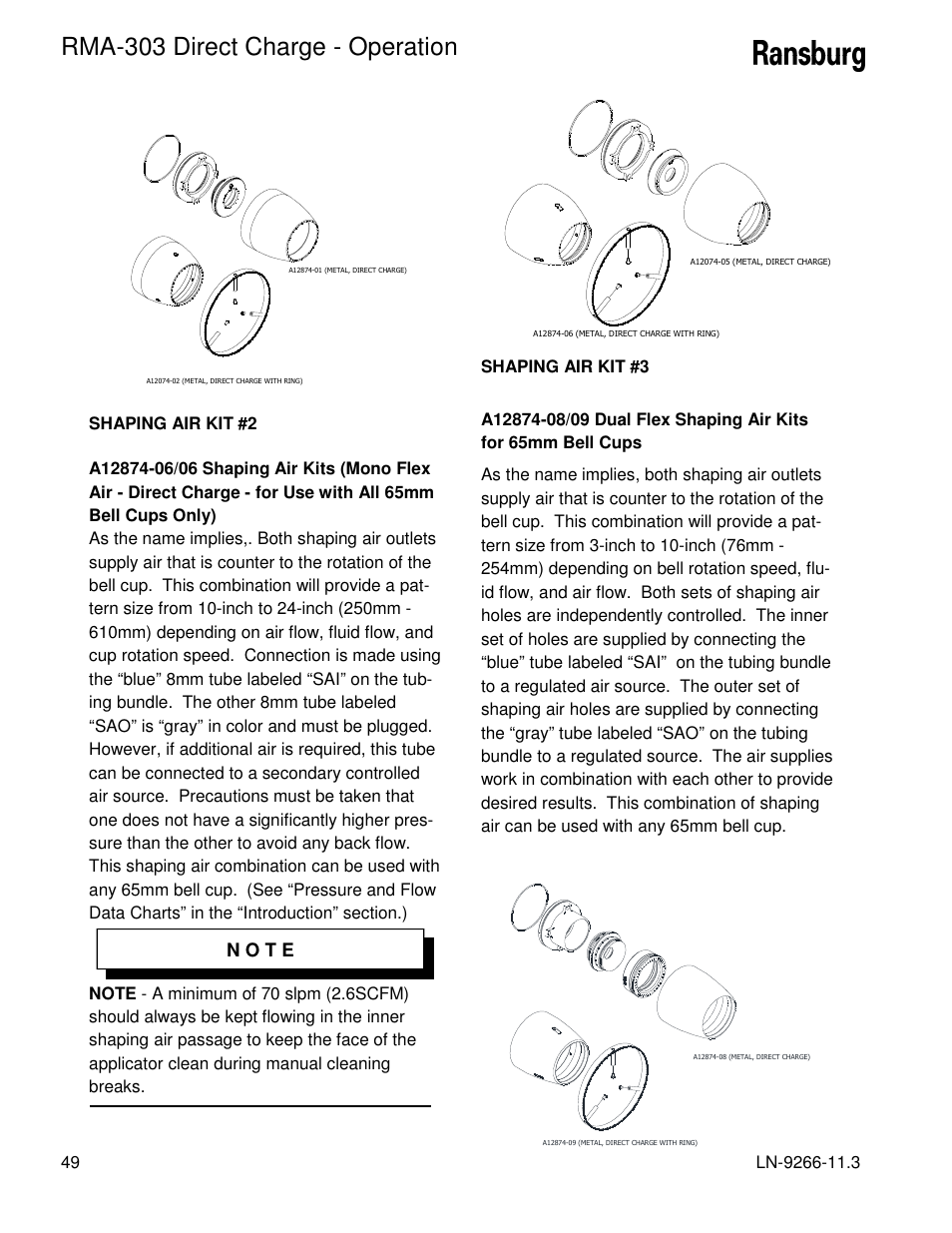 Rma-303 direct charge - operation, N o t e | Ransburg RMA Direct A12867 User Manual | Page 52 / 118