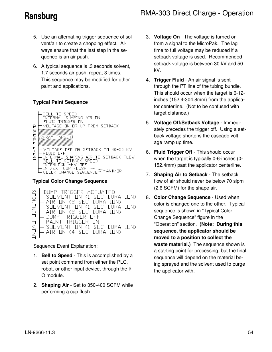 Rma-303 direct charge - operation | Ransburg RMA Direct A12867 User Manual | Page 57 / 118