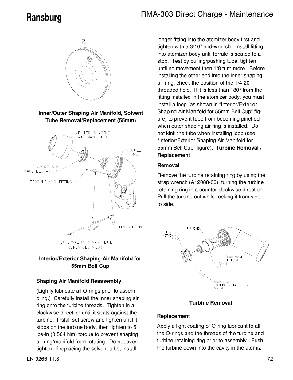 Rma-303 direct charge - maintenance | Ransburg RMA Direct A12867 User Manual | Page 75 / 118