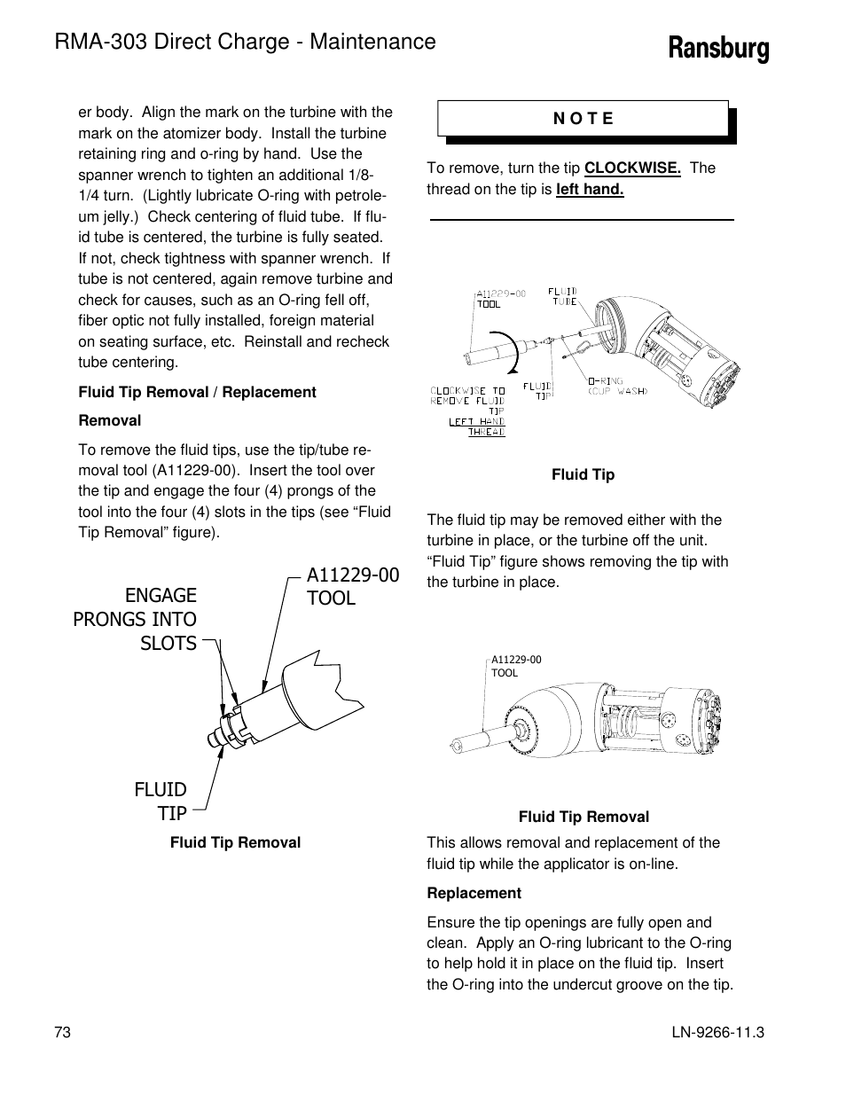 Rma-303 direct charge - maintenance | Ransburg RMA Direct A12867 User Manual | Page 76 / 118