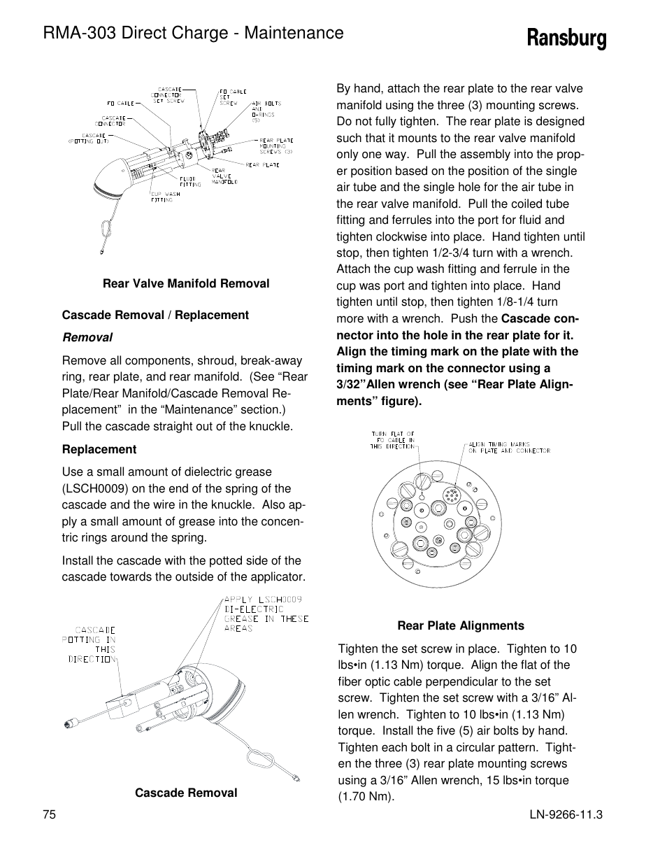 Rma-303 direct charge - maintenance | Ransburg RMA Direct A12867 User Manual | Page 78 / 118