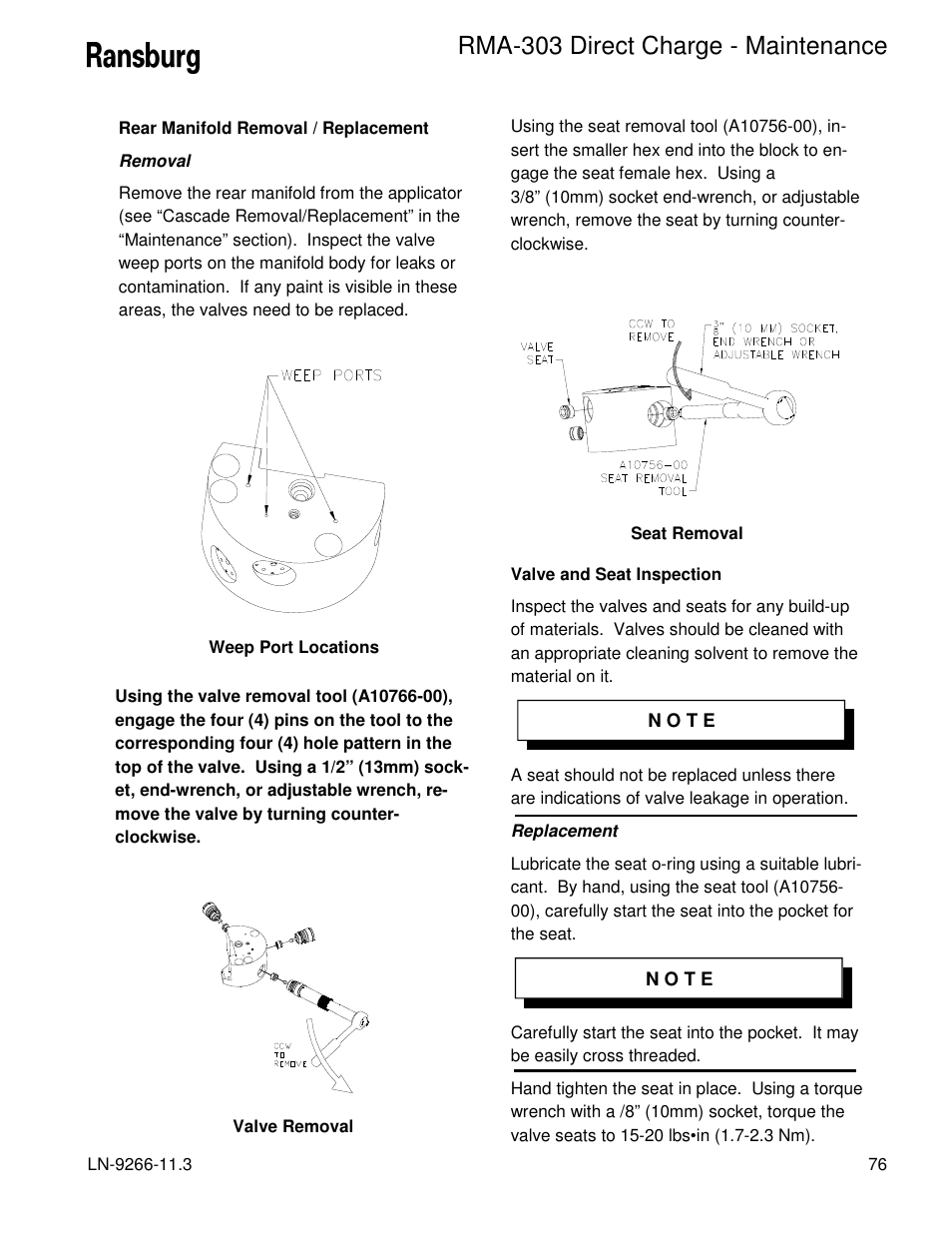 Rma-303 direct charge - maintenance | Ransburg RMA Direct A12867 User Manual | Page 79 / 118