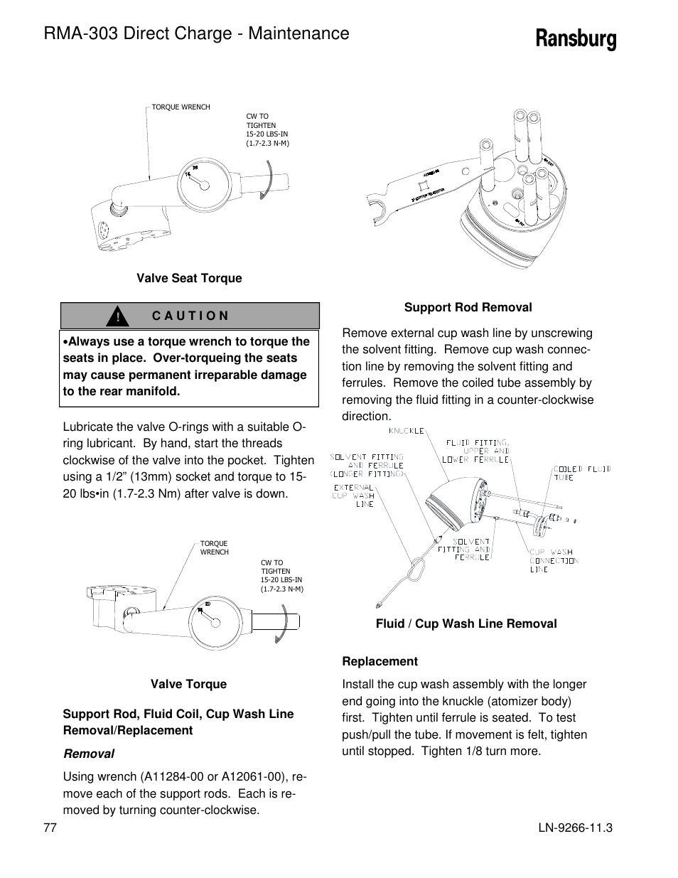 Rma-303 direct charge - maintenance | Ransburg RMA Direct A12867 User Manual | Page 80 / 118