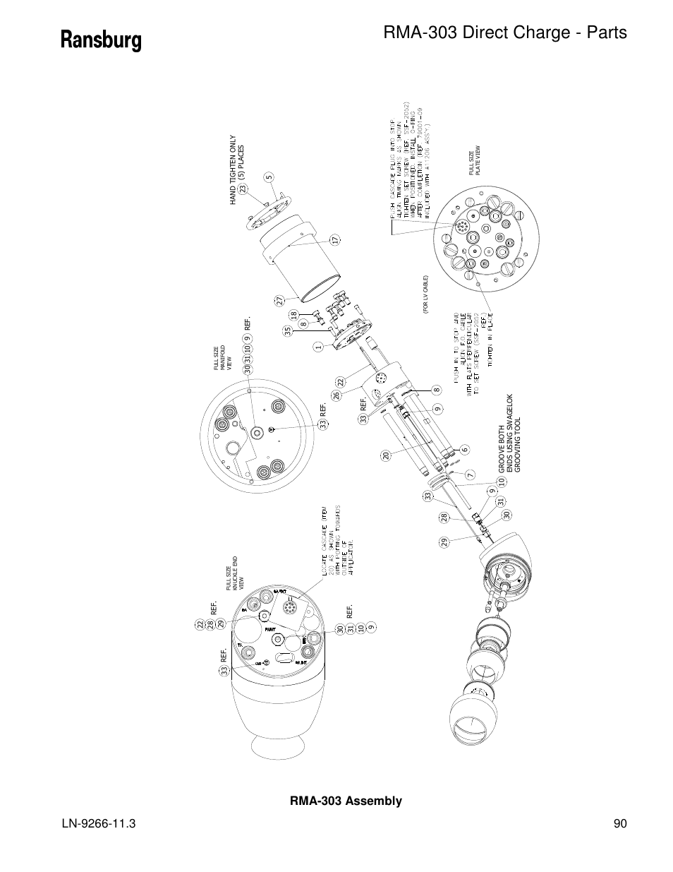 Rma-303 direct charge - parts, Rma-303 assembly | Ransburg RMA Direct A12867 User Manual | Page 93 / 118