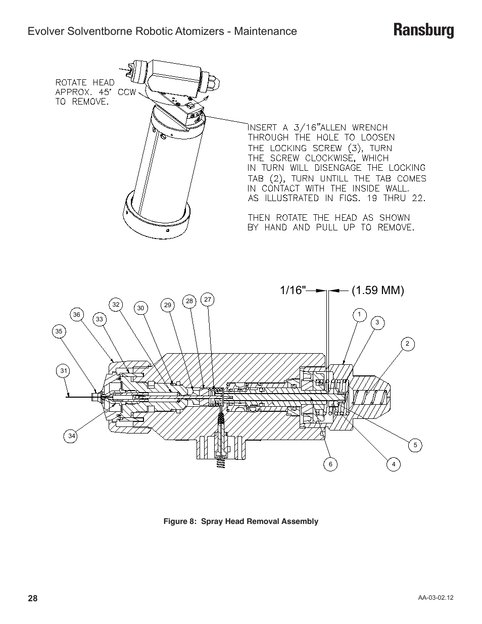 Ransburg | Ransburg Evolver Solvent Robot Applicator 79190-XXXXXXXX User Manual | Page 32 / 82