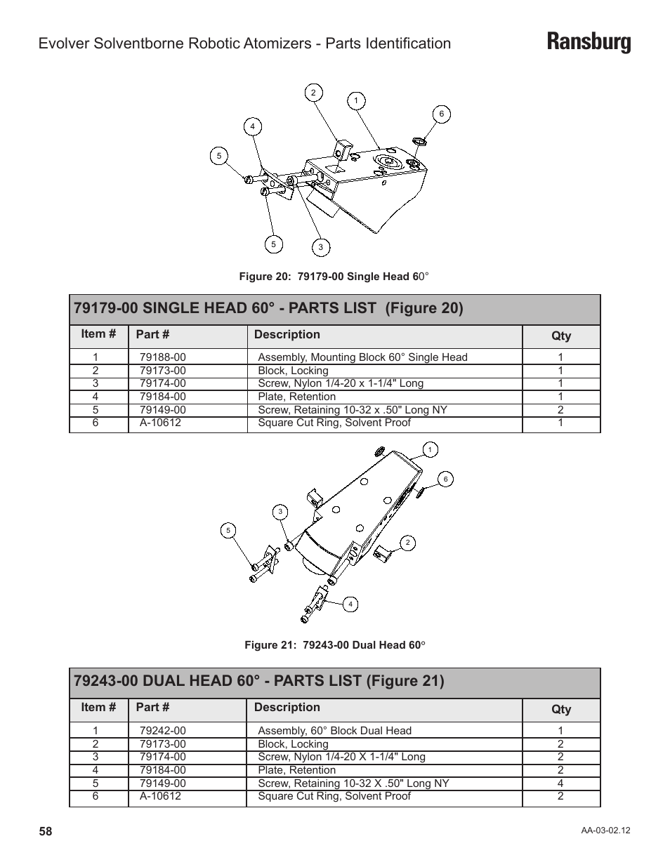 Ransburg | Ransburg Evolver Solvent Robot Applicator 79190-XXXXXXXX User Manual | Page 62 / 82