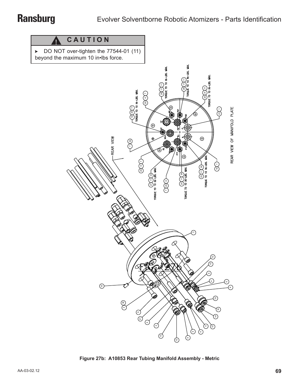 Ransburg | Ransburg Evolver Solvent Robot Applicator 79190-XXXXXXXX User Manual | Page 73 / 82