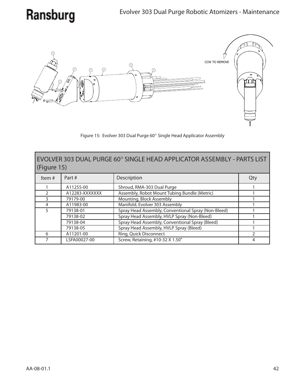 Ransburg Evolver 303 Dual Purge Solvent Robotic Applicator A12374-XXX User Manual | Page 47 / 86
