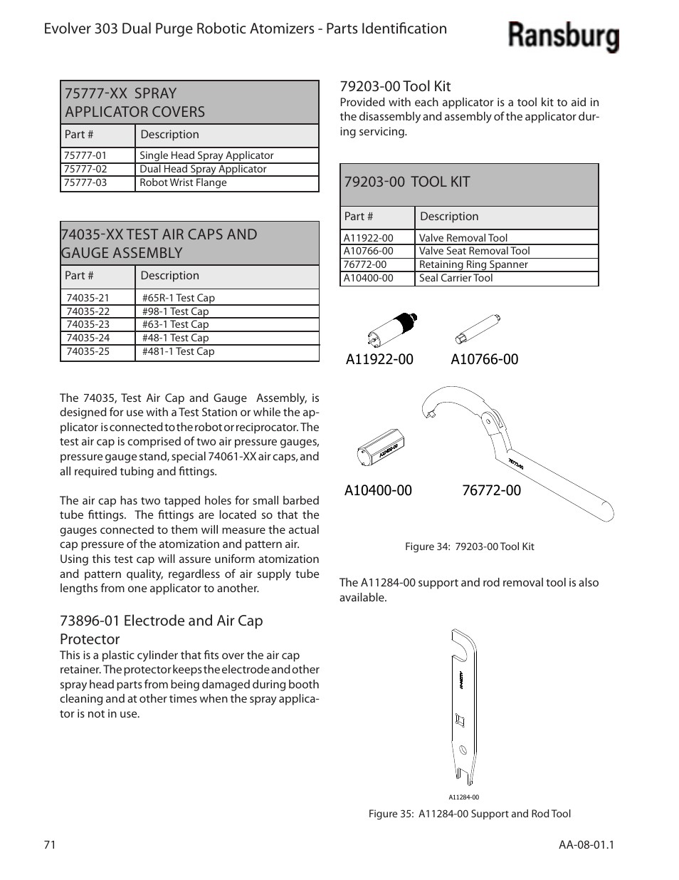 Ransburg Evolver 303 Dual Purge Solvent Robotic Applicator A12374-XXX User Manual | Page 76 / 86