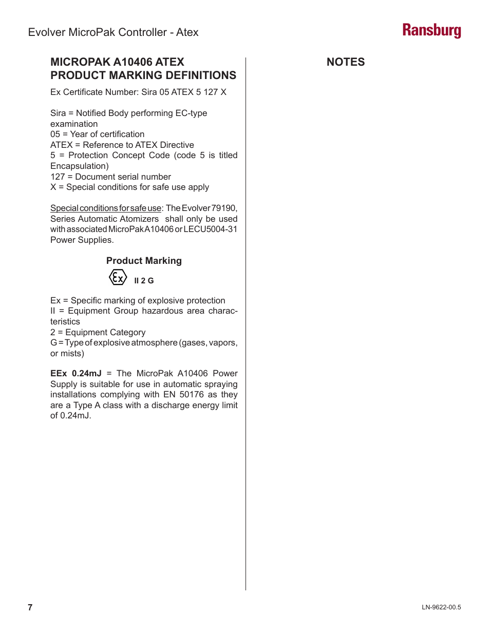 Ransburg | Ransburg Evolver MicroPak Controller A10406 User Manual | Page 10 / 37