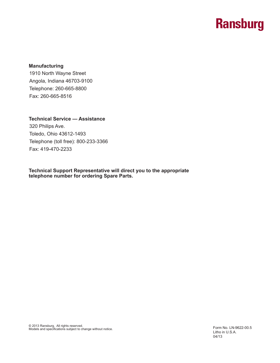 Ransburg | Ransburg Evolver MicroPak Controller A10406 User Manual | Page 37 / 37